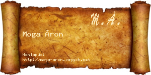 Moga Áron névjegykártya